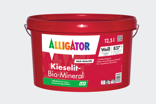 Alligator Kieselit Bio-Mineral LKF — Silikat-Innenfarbe ohne Konservierungsmittel